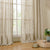 BGment Custom Ivory Light Filtering Semi Sheer Curtains Burlap Boho Neutral Drapes
