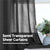 BGment Curtains Custom Faux Linen Striped  White Light Filtering Sheer Curtains Single Panel