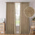 BGment Curtains Custom Loosely Woven Natural Texture Striped Linen Blend Light Filtering Curtain Single Panel