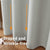 BGment Curtains Custom Ivory Linen Blend Light Filtering Curtain Single Panel